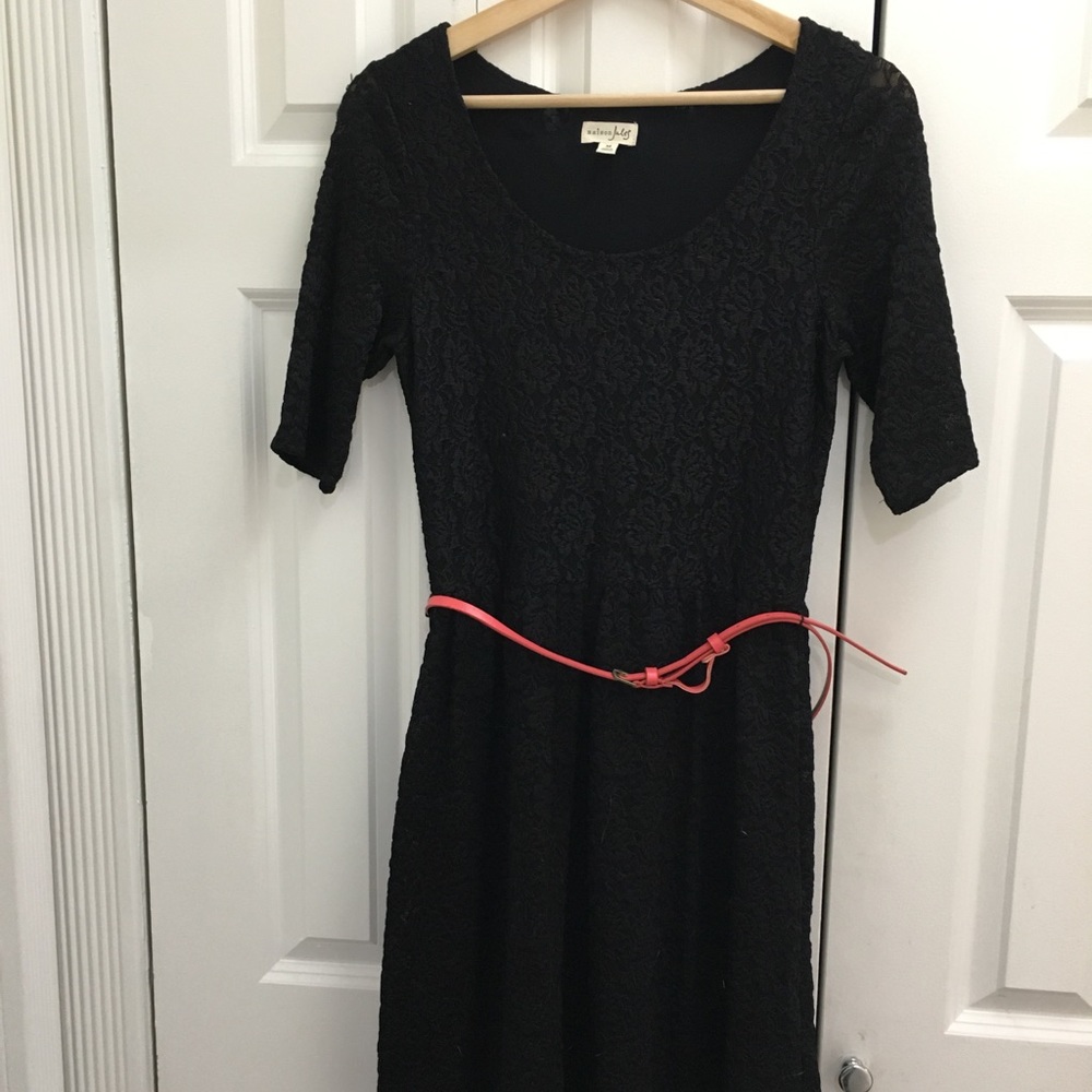 Women’s Masion Jules black lace fit-flare dress